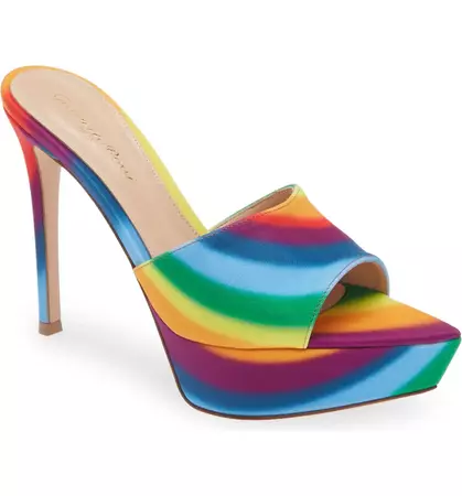 Gianvito Rossi Betty Rainbow Pointed Toe Slide Sandal (Women) | Nordstrom