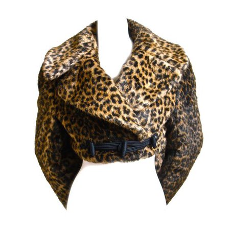 1stdibs - AZZEDINE ALAIA faux leopard fur jacket with frog closure explore items from 1,700 global dealers at 1stdibs.com