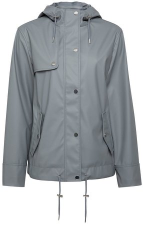 Grey Short Raincoat
