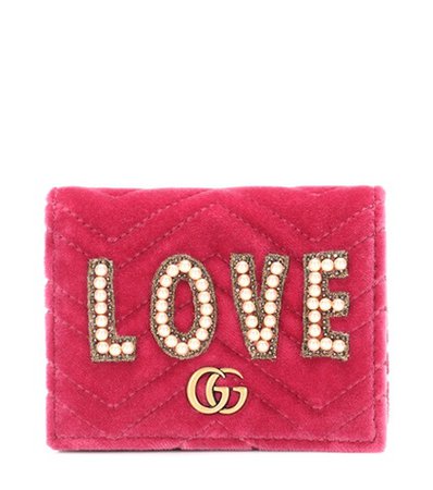 GG Marmont velvet wallet