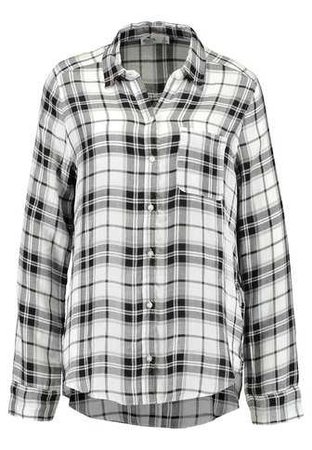 Hollister Co. PLAID - Women's shirt - med grey pattern - Zalando.co.uk