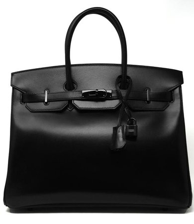 Hermès Birkin Bag 35cm So Black Box Calf BHW