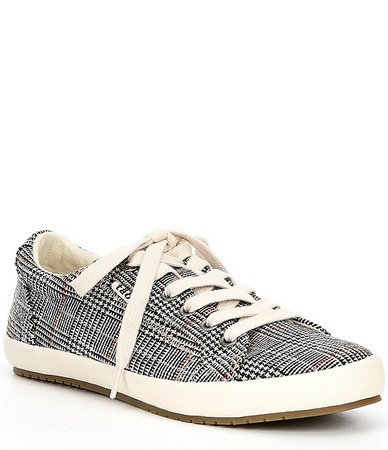 Taos Footwear Star Plaid Print Washed Canvas Lace-Up Sneakers | Dillard's