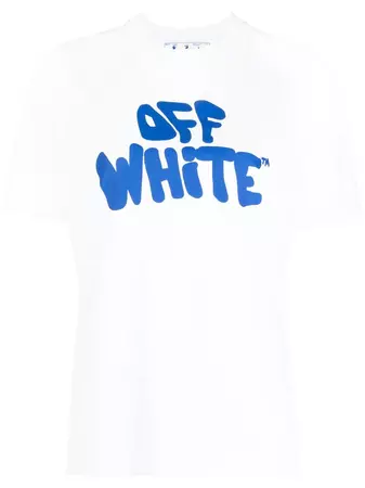 Off-White 70s Type Logo-print T-shirt - Farfetch