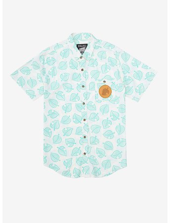 Nintendo Animal Crossing Tom Nook Woven Button-Up - BoxLunch Exclusive