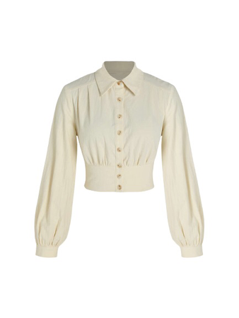 cream blouse