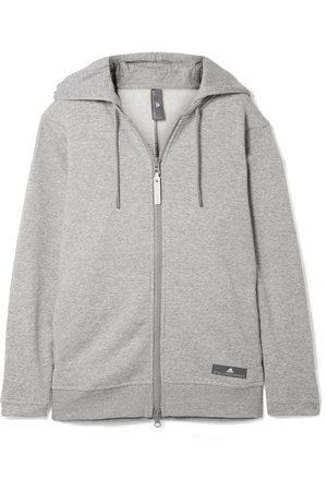 adidas by Stella McCartney | Essentials cotton-blend fleece hoodie | NET-A-PORTER.COM