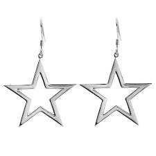 silver star earrings - Google Search