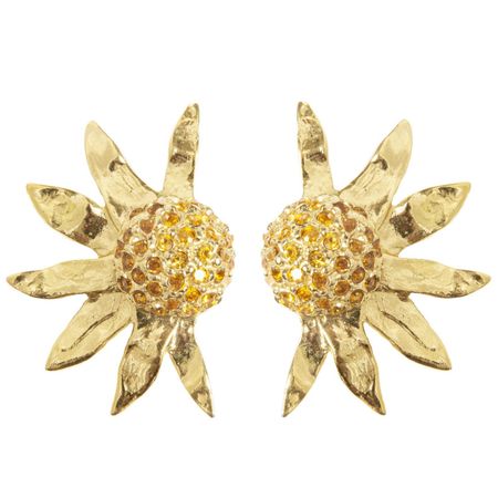 Yves Saint Laurent - Vintage half sunflower earrings - 4element