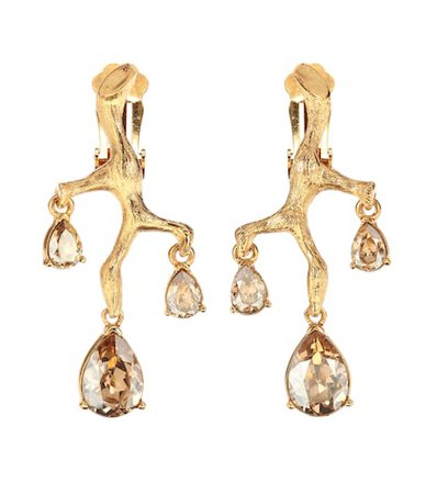 Crystal embellished clip on earrings