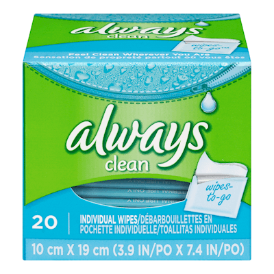 Always Clean Wipes to Go 20 Wipes | Feminine Hygiene | Personal Care | Shoppers Drug Mart®