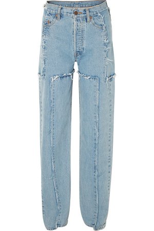 Vetements | Distressed mid-rise straight-leg jeans | NET-A-PORTER.COM