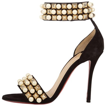 louboutin black pearl heels