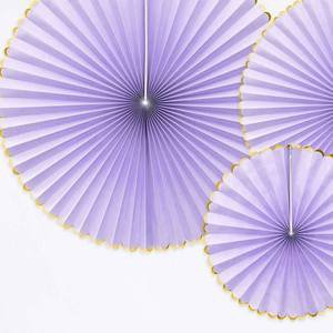 Light Lilac Decorative Party Fans (x3) | Narwhal Party Decorations | Undersea Party Ideas | Party Pieces