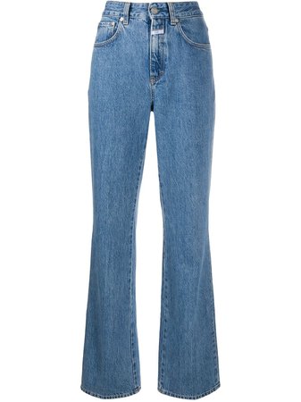 blue Closed high-rise bootcut jeans