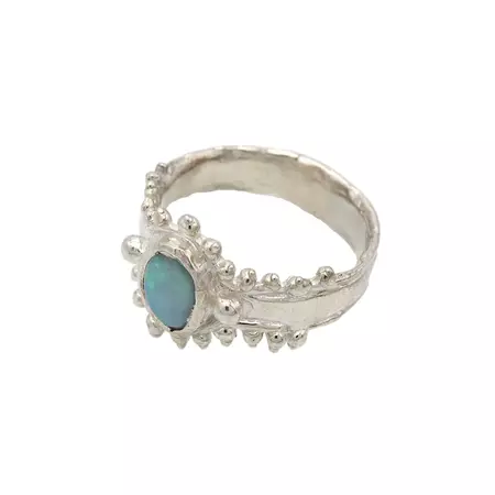 Millie Savage Jewellery | Eye of Providence Ring ( Blue or Pink) - Armed & Gorgeous - Handmade Jewellery UK