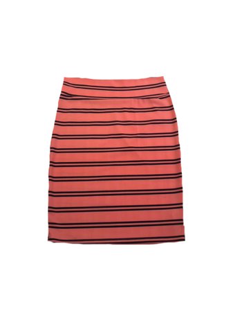coral black stripe Cassie skirt