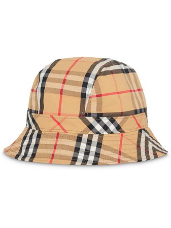 Burberry Vintage Check Cotton Bucket Hat | Farfetch.com