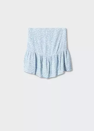 Gathered skirt with ruffles - Teenage girl | Mango Teen USA