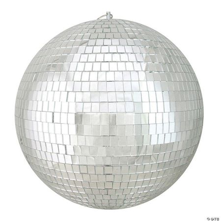 Northlight Silver Shatterproof Mirrored Glass Disco Christmas Ball Ornaments 12" (300mm) | Oriental Trading