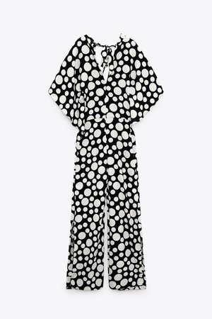 POLKA DOT JUMPSUIT WITH CAPE LIMITED EDITION | ZARA United States