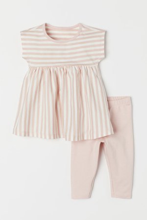 Dress and Leggings - Light pink - Kids | H&M US