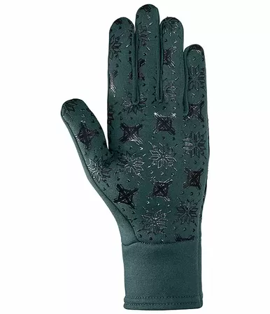 Dark Green Winter Riding Gloves