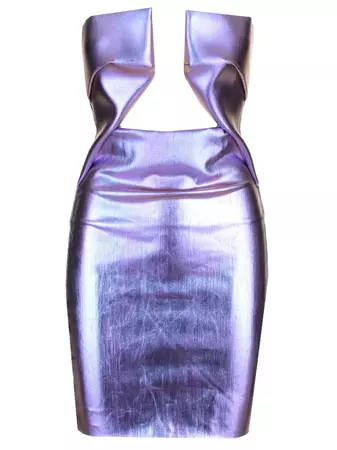 Rick Owens Metallic Strapless Mini Dress – Cettire