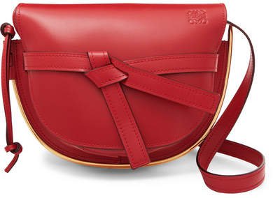 Gate Small Embellished Leather Shoulder Bag - Red