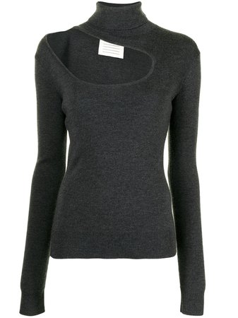 Shop Monse cut-out roll-neck jumper with Express Delivery - FARFETCH