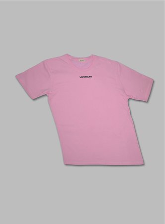 LAPARELEN - Crewneck T-shirt with Balloon Logo in Pink