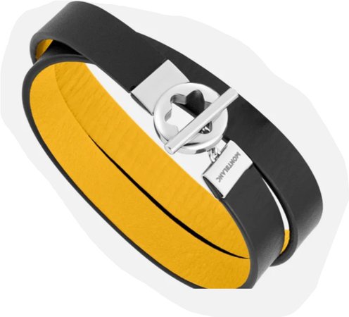 black and yellow bracelet