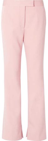 Twill Straight-leg Pants - Pastel pink