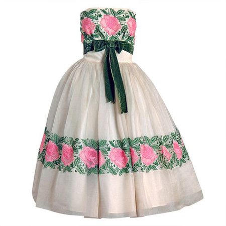 Pink & Green Floral Dress