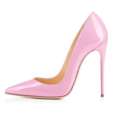 8cm 10cm 12cm Pink Pointed Toe Slip On High Heel Pumps-Onlymaker