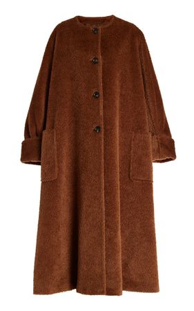 Hudson Oversized Alpaca-Wool Teddy Cloak Coat By Max Mara | Moda Operandi