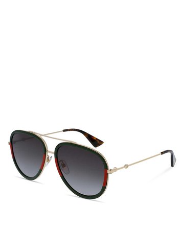 Gucci Men's Aviator Sunglasses, 57mm | Bloomingdale's