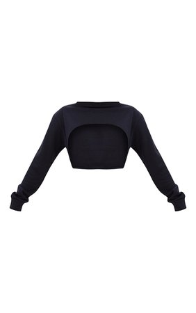 Shape Black Extreme Cropped Sweater. Shape | PrettyLittleThing