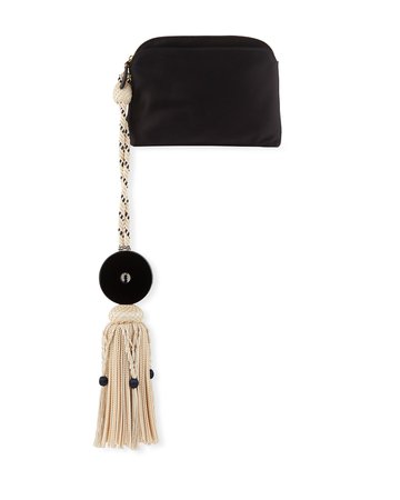 THE ROW Large Satin Tassel Wristlet Clutch Bag | Neiman Marcus