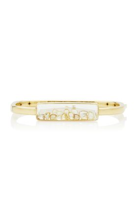 18K Gold Diamond Cuff Bracelet by Moritz Glik | Moda Operandi