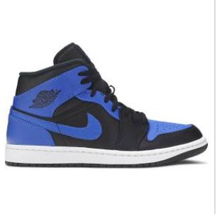 Black and Blue Nike shoes