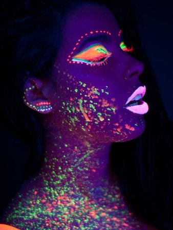 blacklight face paint - Google Search