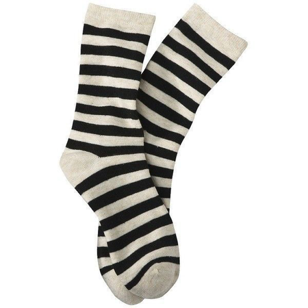 striped black and white socks