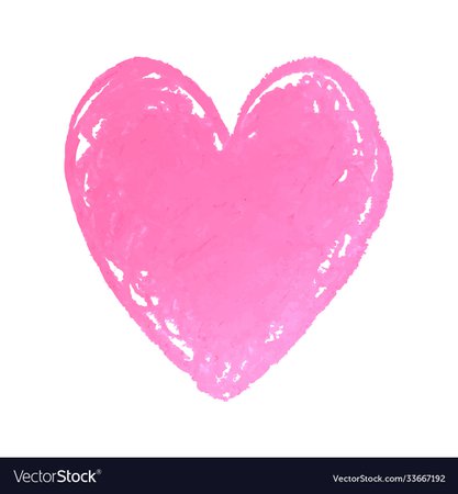 Heart shape drawn with pink Royalty Free Vector Image