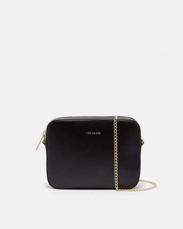 Leather camera bag - Black | Bags | Ted Baker ROW