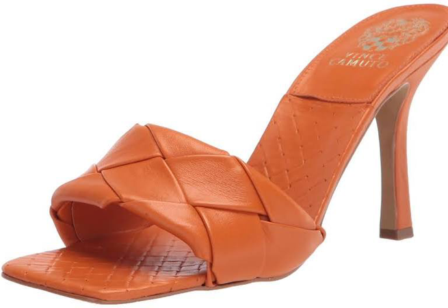 Orange mule heel