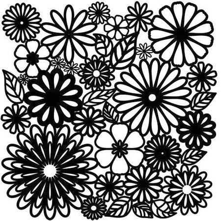 The Crafter's Workshop - 12 x 12 Doodling Templates - Flower Frenzy