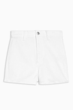 White High Rise Joni Denim Hotpant Shorts | Topshop