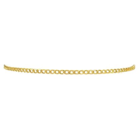 14 Karat Gold Cuban Link Choker Necklace