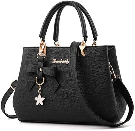 Amazon.com: Dreubea Womens Handbag Tote Shoulder Purse Leather Crossbody Bag Black: Shoes